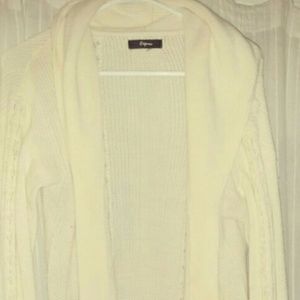 Express white Yarn Sweater/coat